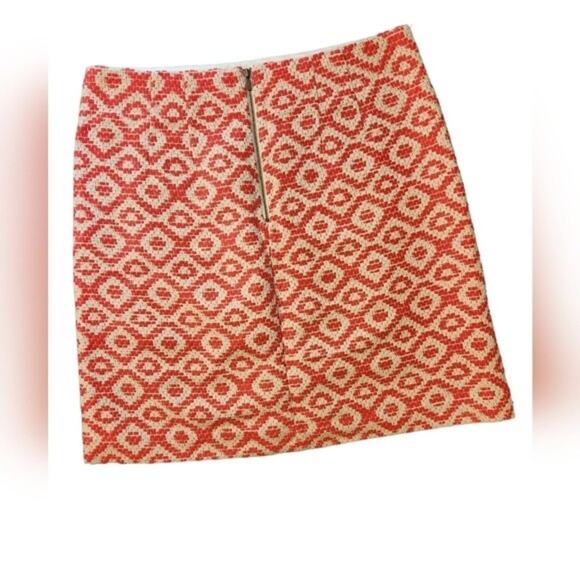 NWOT  Loft Geo Jacquard Metallic Shift Skirt 10L Long - Picture 3 of 7